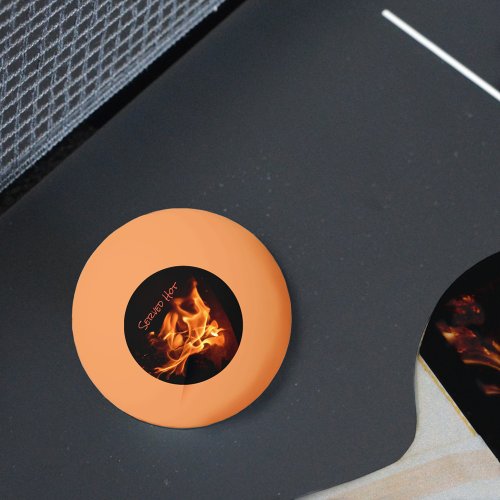 Blazing Flames Fire Served Hot Personalized Ping Pong Ball