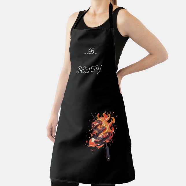 "Blazing Gourmet" Personalized Chef's Apron 🔥 (Insitu)