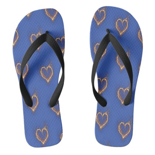 Blazing Hearts _ Pair of Flip Flops