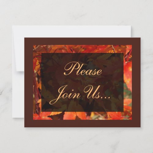 Blazing Leaves Thanksgiving Invitations