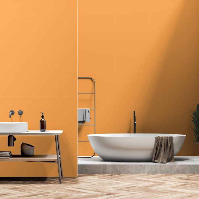 Blazing Orange Energy: Fiery & Bold Wallpaper (Bathroom)