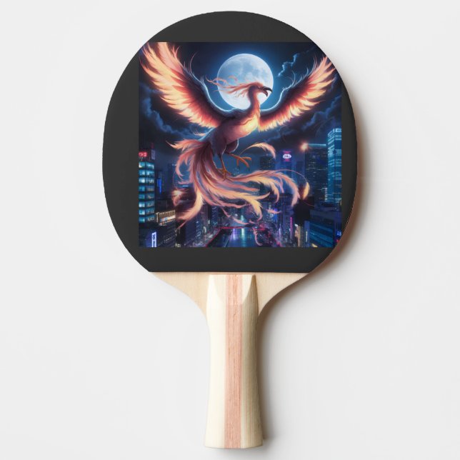 Blazing Phoenix Ping Pong Paddle (Front)