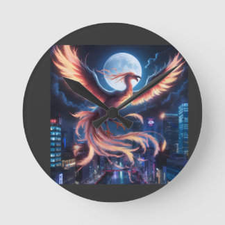 Blazing Phoenix Round Parade Clock