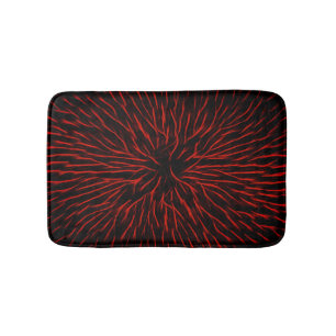 Blazing Red Hot Fire Sparkler Abstract Bath Mat