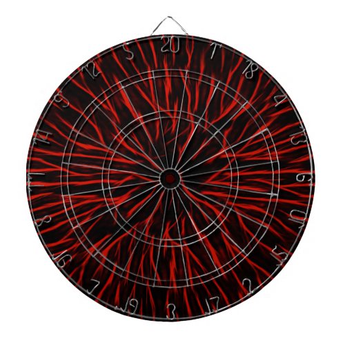 Blazing Red Hot Fire Sparkler Abstract Dart Board