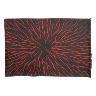 Blazing Red Hot Fire Sparkler Abstract Pillow Case