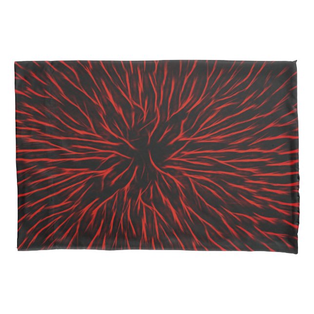 Blazing Red Hot Fire Sparkler Abstract Pillow Case (Front)
