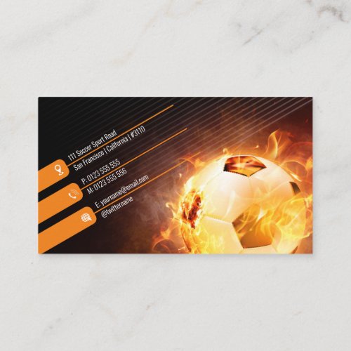 Blazing Soccer Ball  Soccer Sport Gifts Business Card