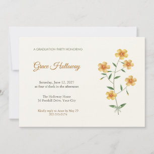Blazing Star Graduation Party Invitation