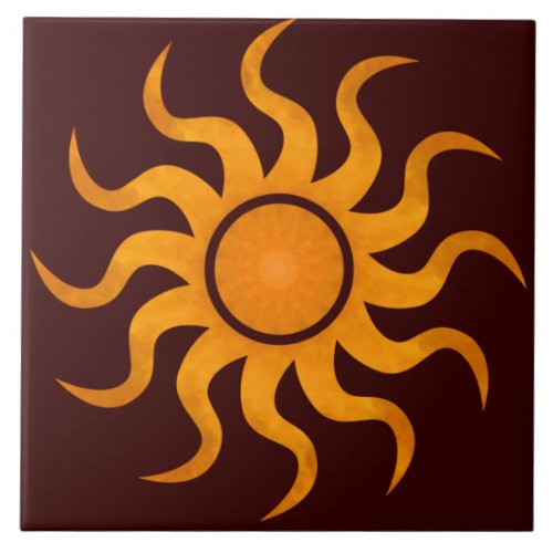 Blazing Sun Chocolate Brown Tile _ Large