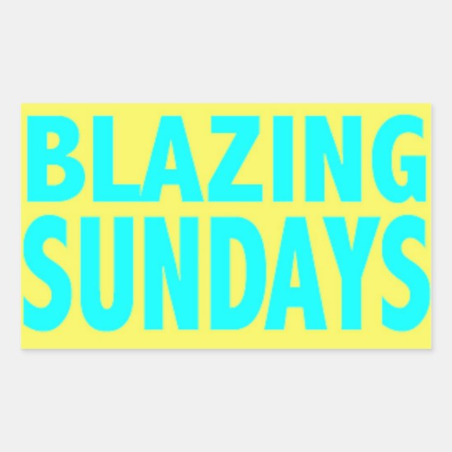 Blazing Sundays Rectangular Sticker (Front)