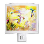 "Blazing Sunset" Hummingbird Print Night Light (Front)
