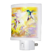 "Blazing Sunset" Hummingbird Print Night Light (Left)