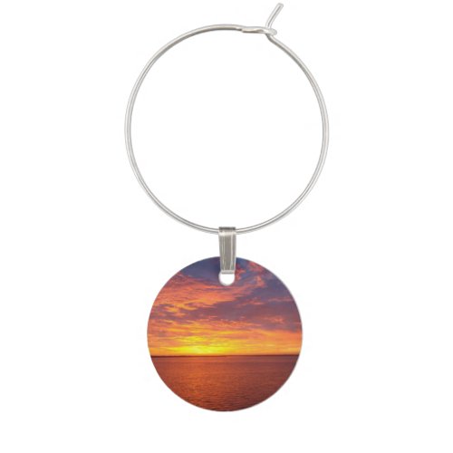 Blazing Sunset Wine Charm