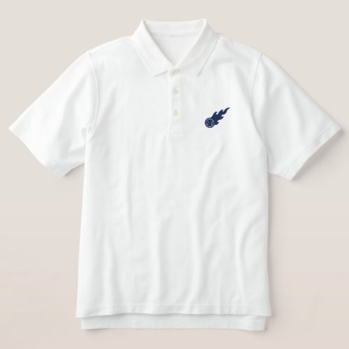 Blazing Tennis Ball Embroidered Polo Shirt