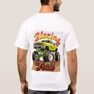 Blazing The Trail Monster Truck Personalize NAME T-Shirt