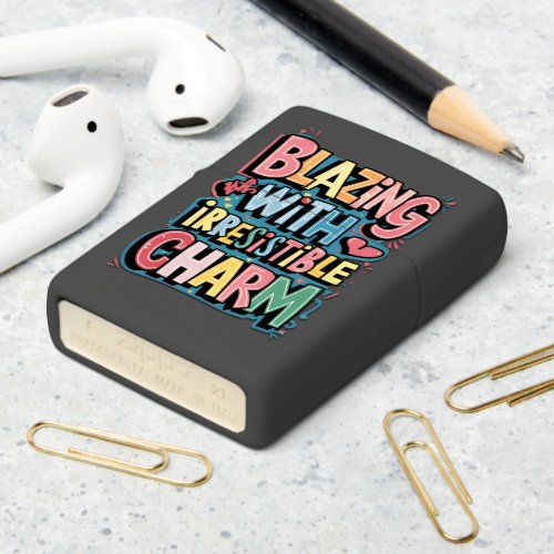 Blazing With Irresistible Charm Zippo Lighter