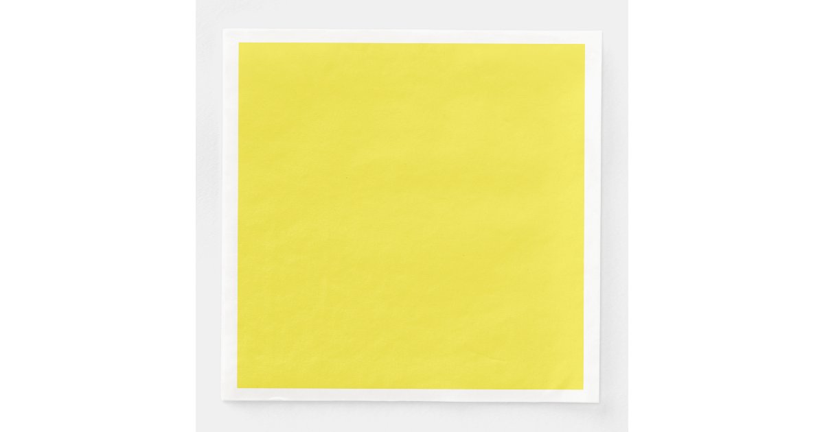 Blazing Yellow Paper Dinner Napkins Zazzle