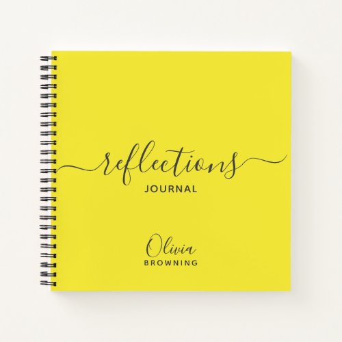 Blazing Yellow Personalized Reflections Journal