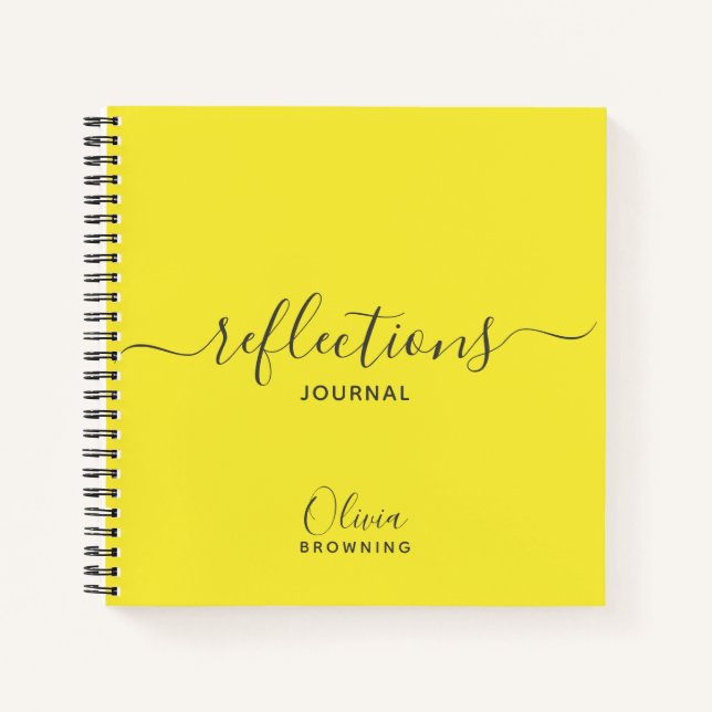 Blazing Yellow Personalized Reflections Journal (Front)