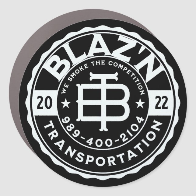Blaz'n Transportation Car Magnet (Front)
