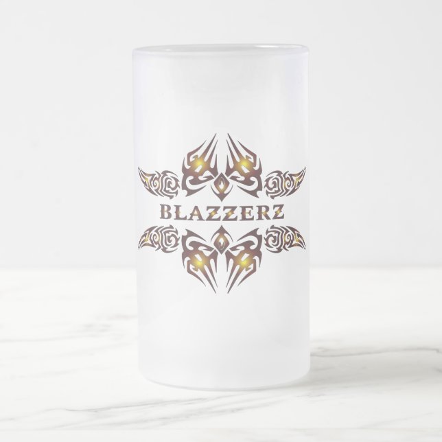 Blazzerz Beer Glass Frosted Glass Beer Mug (Center)