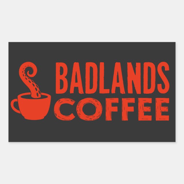 BLC Logo & Text Sticker, black, landscape Rectangular Sticker (Front)