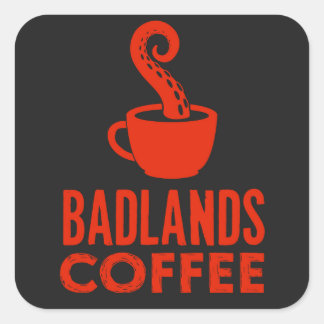 BLC Logo & Text Sticker, black Square Sticker