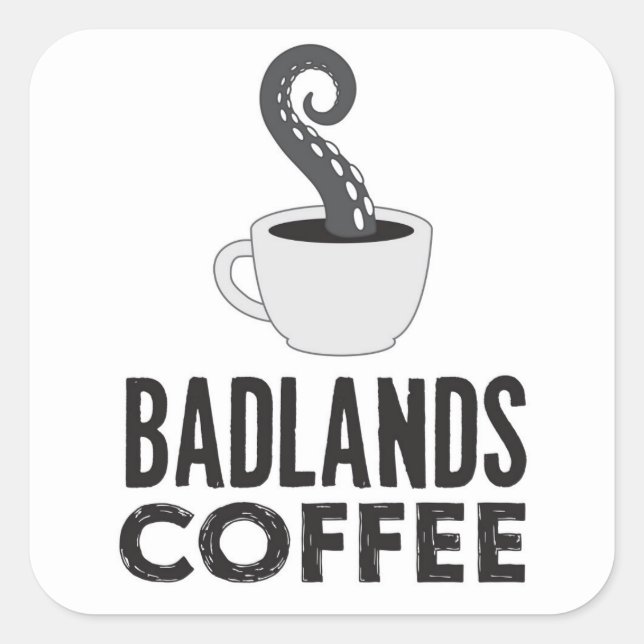 BLC Logo & Text Sticker, white Square Sticker (Front)