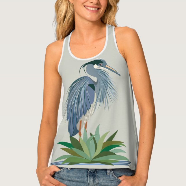BlCustom Women's All-Over Print Racerback Tank Top (Front)