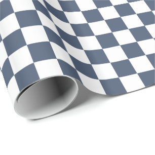 Ble Jeans Blue/White Checkered Wrapping Paper