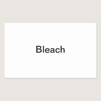 Bleach Bottle Label