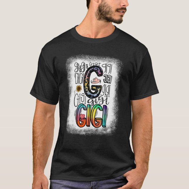 Bleach Gigi Typography Leopard Tie Dye Happy Mothe T-Shirt (Front)