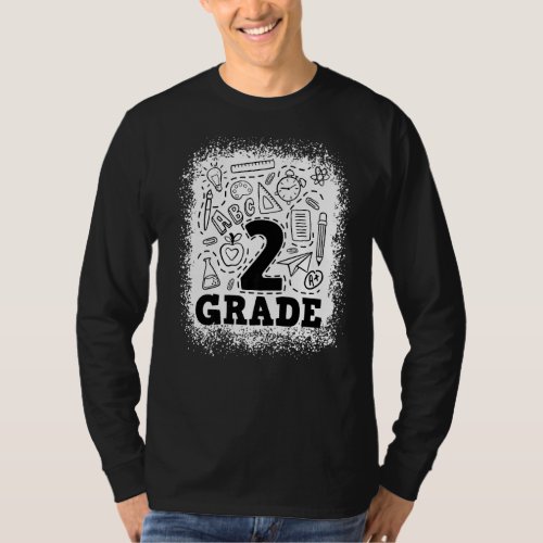Bleached 2nd Grade Typography Team 2nd Grade Back  T_Shirt