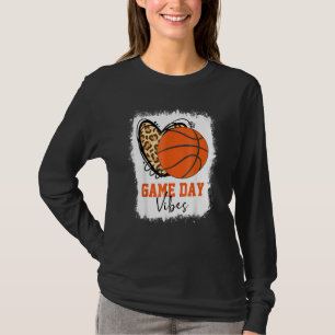 Bleached Basketball Game Day Vibes Basketball Mom T-Shirt