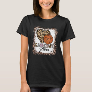 Bleached Basketball Game Day Vibes Basketball Mom T-Shirt