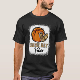 Bleached Basketball Game Day Vibes Basketball Mom T-Shirt