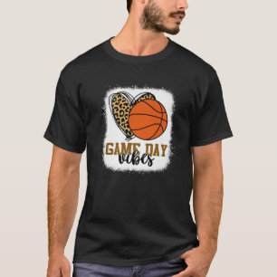 Bleached Basketball Game Day Vibes Basketball Mom T-Shirt