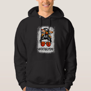 Bleached Basketball Mema Life Messy Bun Basketball Hoodie