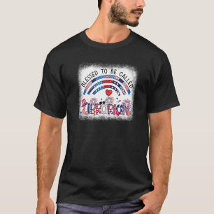 Bleached Blessed To Be Called Librarian Reading Pa T-Shirt