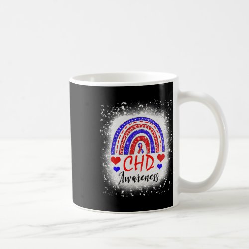 Bleached Chd Congenital Heart Defect Awareness Mon Coffee Mug