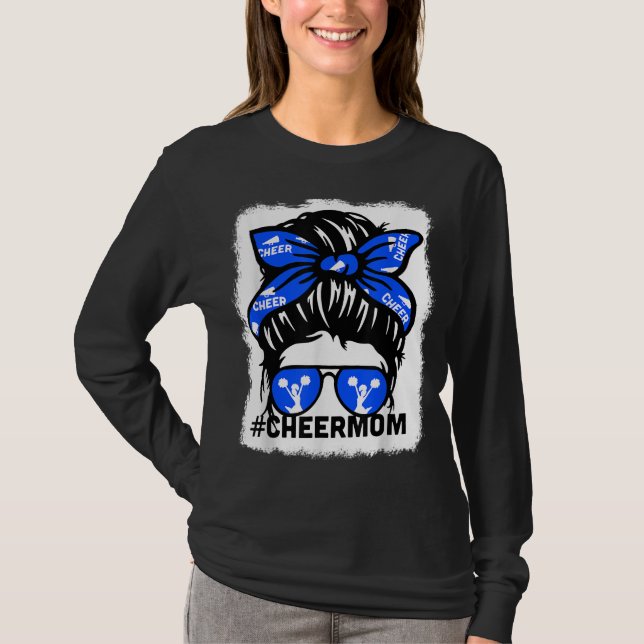Bleached Cheer Mother Mama Parent Cheerleading Mom T-Shirt (Front)