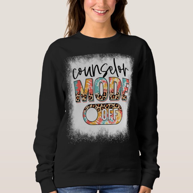 Bleached Counselor Mode Off Leopard & Tie Dye Coun Sweatshirt (Front)