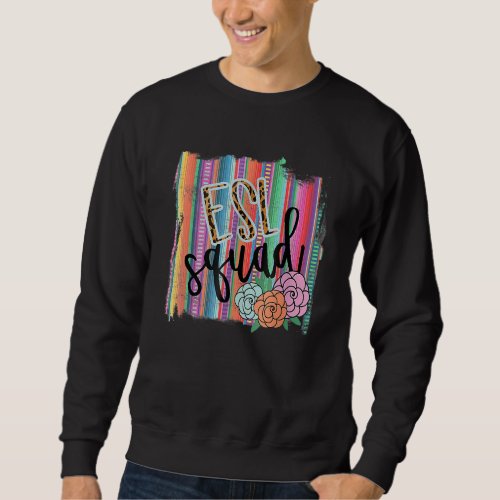 Bleached Esl Squad Back To School Matching Group T Sweatshirt