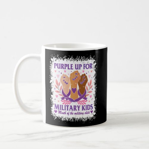 Bleached Hands Purple Up Day For Military Kids Pur Coffee Mug