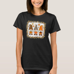 Bleached Happy Fall Y'all Gnome Pumpkin Autumn Tha T-Shirt