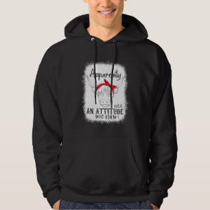 Bleached Highland Cow Apparently I Have An Attitud Hoodie