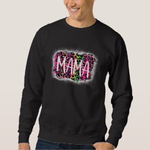 Bleached Leopard Rainbow Mama Shirt Mom Life Mothe