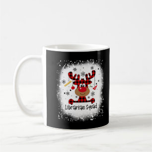 Bleached Librarian Squad Reindeer Funny Christmas Coffee Mug
