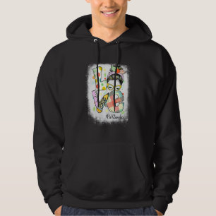 Bleached Love Pre Kinder Teacher Easter Messy Bun Hoodie